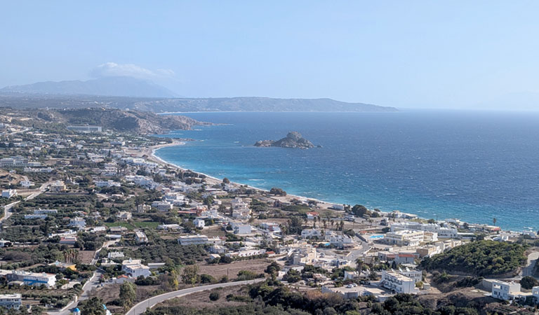 Blick über die Kefalos Halbinsel auf der griechischen Insel Kos.