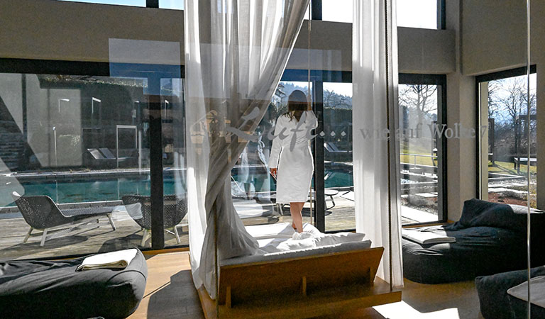 Der Spa Bereich vom luxuriösen Kinderhotel Ulrichshof im Bayerischen Wald