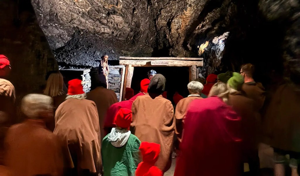 Die Barbaragrotte in den Saalfelder Feengrotten im Thüringer Wald.